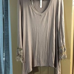 Taupe blouse from local boutique